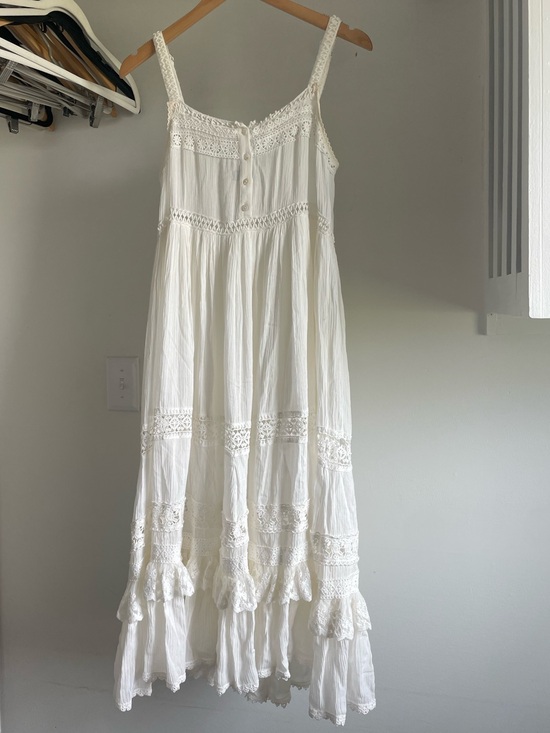 Vici Dresses & Skirts - Vici White Ruffled Maxi Sundress